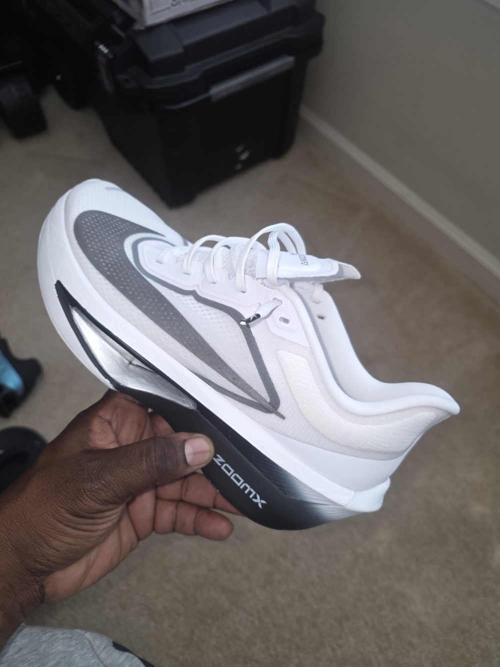 Men's Athletic Running Shoes - White / Gray